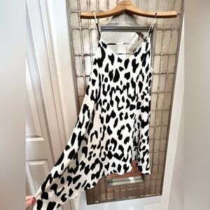 Peach Love California Swing Dress Cheetah Print Abstract Animal Print Leopard